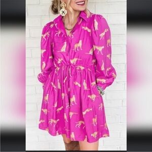 Cheetah Print Tunic Shirt Dress